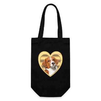 Kooikerhondje - Amoureux des chiens - Cœur de chien - Sac à bouteille - noir - Devant