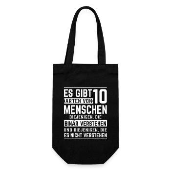 Lustige Sprüche - Geschenkbeutel für Flaschen - Schwarz - Vorne