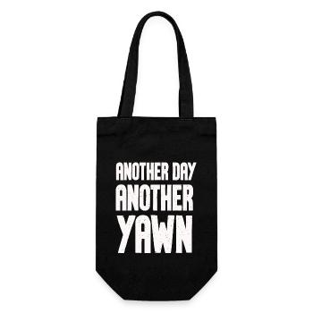 Another Day, Another Yawn - Gift Bag for Bottles - black - Front