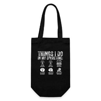 Amateurfunk-design Für Lizenzierte - Gift Bag for Bottles - black - Front