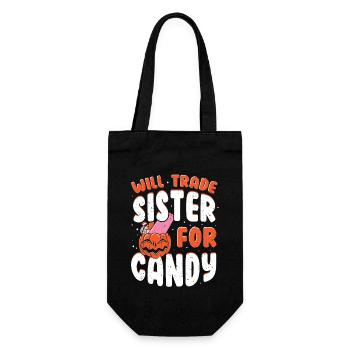 Halloween Süßes für Schwester - Lustig - Geschenkbeutel für Flaschen - Schwarz - Vorne