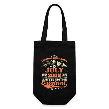 July 2008 vintage retro anniversary 2008 - Gift Bag for Bottles - black - Front