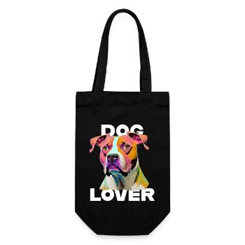 Dog Lover American Stafford - Geschenkbeutel für Flaschen - Schwarz - Vorne