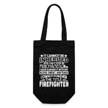Firefighter Forever The Title Firefighter - Gift Bag for Bottles - black - Front