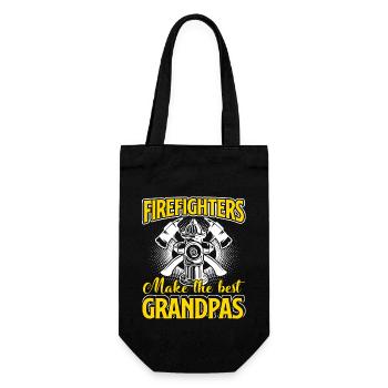 Firefighter Firefighters Make The Best Grandpas - Gift Bag for Bottles - black - Front
