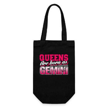 Gemini Queens Are Born in Gemini - Gift Bag for Bottles - black - Front