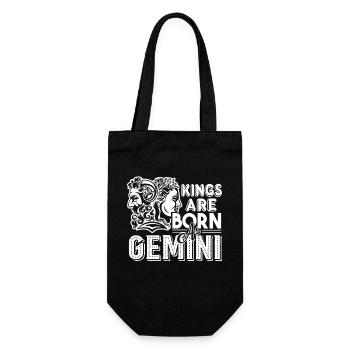 Gemini Kings Are Born As Gemini - Gift Bag for Bottles - black - Front