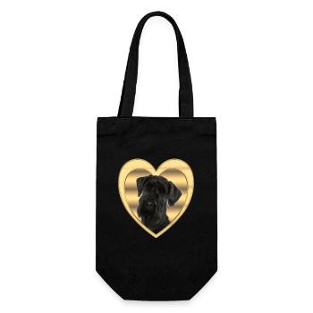 Giant Schnauzer - Dog Lovers - Dogs Heart - Gift Bag for Bottles - black - Front