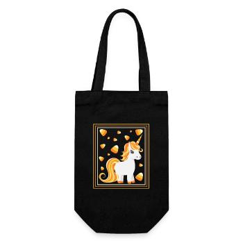 Unicorn Candy Corn Halloween Party Trick Or Treat - Gift Bag for Bottles - black - Front