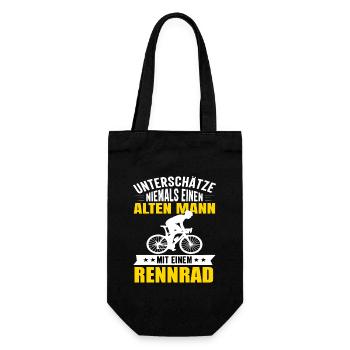 Rennrad Rennradfahrer Radsport Radrennen Fahrrad - Geschenkbeutel für Flaschen - Schwarz - Vorne