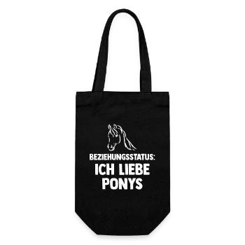 Pferd Reiten Reiter Reiterin Reitsport Pferde Pony - Geschenkbeutel für Flaschen - Schwarz - Vorne