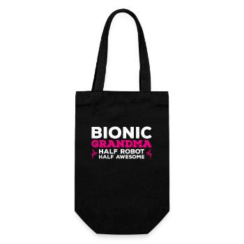 Bionisches Hüft-oma-design Für Einen Überlebenden - Gift Bag for Bottles - black - Front
