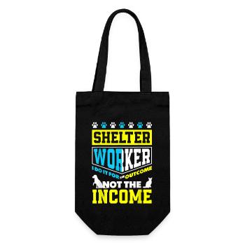 Animal Rescue Pet Adoption Shelter Worker - Gift Bag for Bottles - black - Front