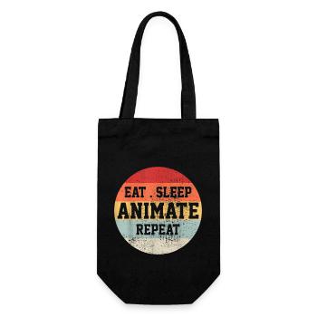 Animator Animation Retro Vintage Lustiges Geschenk - Geschenkbeutel für Flaschen - Schwarz - Vorne