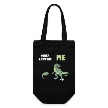 Other Lawyers Me Lizard T-Rex - Gift Bag for Bottles - black - Front