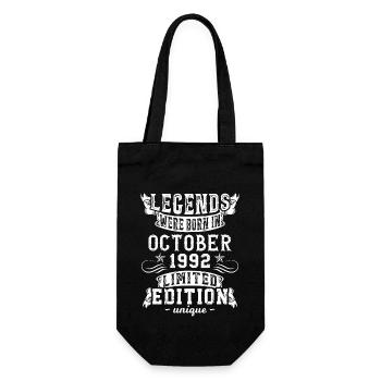 Birthday October 1992 year Limited Edition - Gift Bag for Bottles - black - Front