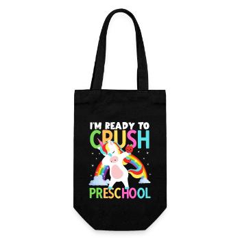 Back to School Im Ready to Crush Preschool Girls - Gift Bag for Bottles - black - Front