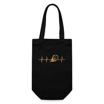 Basketball Herzschlag Puls Basketballer Geschenk - Geschenkbeutel für Flaschen - Schwarz - Vorne