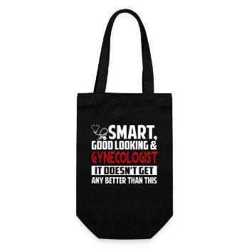 Gynecologist Smart Good Looking Gynecologist - Gift Bag for Bottles - black - Front