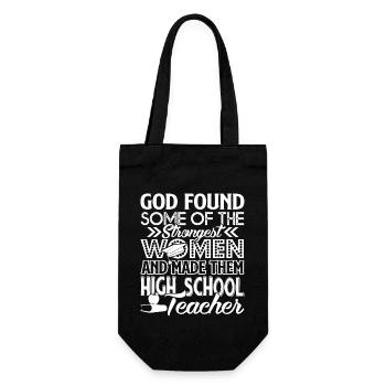 Strong Women Become High School Teachers - Gift Bag for Bottles - black - Front
