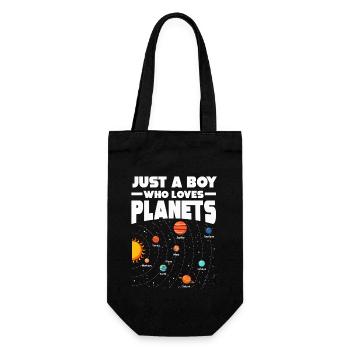 Juste un garçon qui aime les planètes du système solaire - Sac à bouteille - noir - Devant