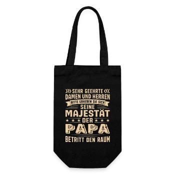 Papa Geburtstag Papa Sprüche Papa Geschenke - Geschenkbeutel für Flaschen - Schwarz - Vorne