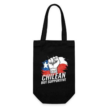 Not Chilean But Supportive Flag Country Travel - Gift Bag for Bottles - black - Front