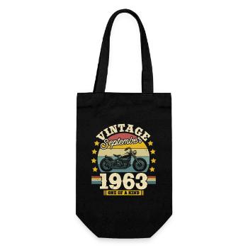 Cadeau Anniversaire Septembre 1963 60 ans - Sac à bouteille - noir - Devant