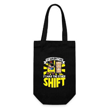 Forklift Driver Warehouse Forklift - Gift Bag for Bottles - black - Front
