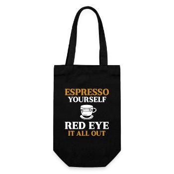 Drôle d’amateur d’espresso aux yeux rouges - Sac à bouteille - noir - Devant