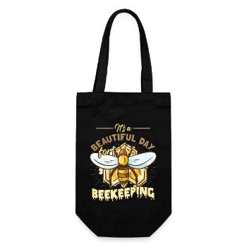 Apiculture Nid d’abeilles Ruche d’abeilles - Sac à bouteille - noir - Devant