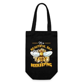It's A Beautiful Day For Beekeeping | Honeybees - Gift Bag for Bottles - black - Front