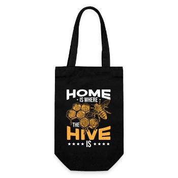 La maison est l’endroit où se trouve ma ruche - Sac à bouteille - noir - Devant