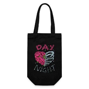 Tag & Nacht - Liebe - Geschenkbeutel für Flaschen - Schwarz - Vorne