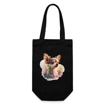 Chihuahua | Welpe Mama Lustiger Hund Niedlich - Geschenkbeutel für Flaschen - Schwarz - Vorne