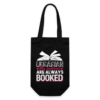 Librarian Librarian My Weekends Are Always Booked - Gift Bag for Bottles - black - Front