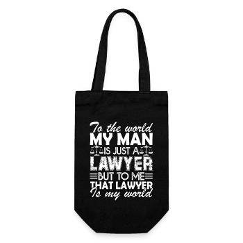 Lawyer Lawyer Is My World - Gift Bag for Bottles - black - Front