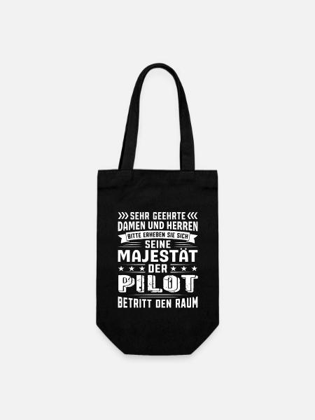 Pilot Geburtstag Pilot Sprüche Pilot Geschenke - Geschenkbeutel für Flaschen - Schwarz