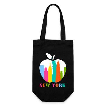 New York - Gift Bag for Bottles - black - Front