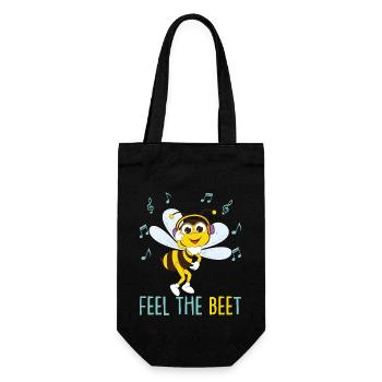 Musique d’abeille mignonne - Sac à bouteille - noir - Devant