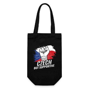 Pas tchèque mais favorable au drapeau de la République tchèque - Sac à bouteille - noir - Devant