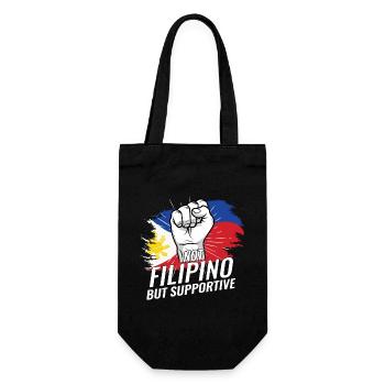 Pas philippin mais favorable au drapeau philippin - Sac à bouteille - noir - Devant