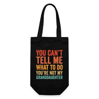 Not My Granddaughter - Gift Bag for Bottles - black - Front