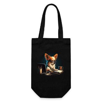 Chihuahua | Home Office Job Work Laptop Tie Funny - Gift Bag for Bottles - black - Front