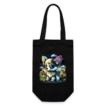 Chihuahua | Gaming Gamer Funny Comic Videogame - Gift Bag for Bottles - black - Front