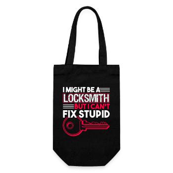 Locksmith Locksmith I Can't Fix Stupid - Gift Bag for Bottles - black - Front