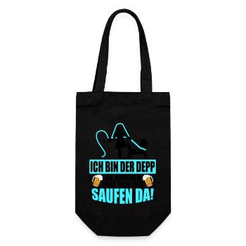 Junggesellenabschied Poltern Polterabend JGA - Geschenkbeutel für Flaschen - Schwarz - Vorne