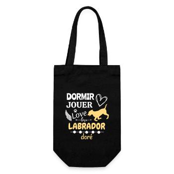 Labrador le maître du sommeil, du jeu de l'amour - Sac à bouteille - noir - Devant