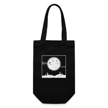 Bats in the full moon Halloween Creepy - Gift Bag for Bottles - black - Front