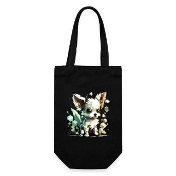 Chihuahua | Gaming Gamer Funny Comic Videogame - Gift Bag for Bottles - black - Front